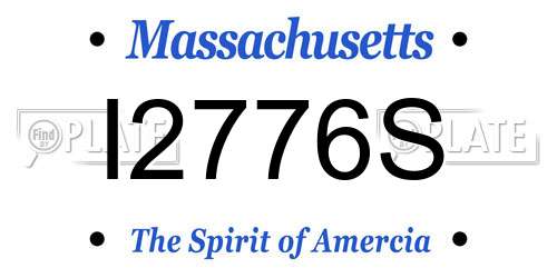 I2776S Massachusetts License Plate