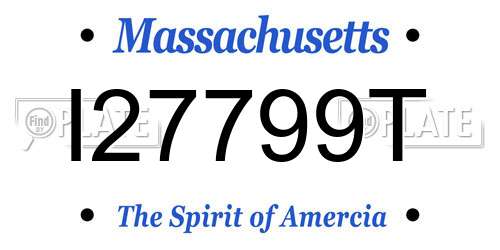 I27799T Massachusetts License Plate