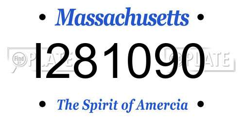 I281090 Massachusetts License Plate