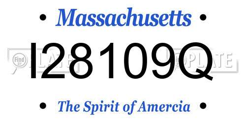I28109Q Massachusetts License Plate