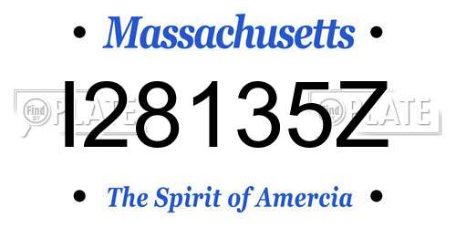 I28135Z Massachusetts License Plate