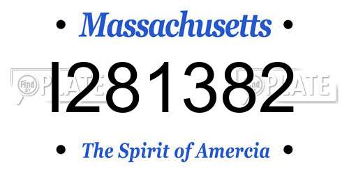 I281382 Massachusetts License Plate