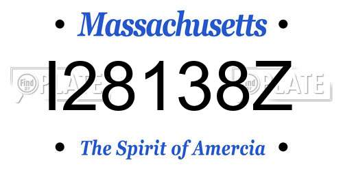 I28138Z Massachusetts License Plate