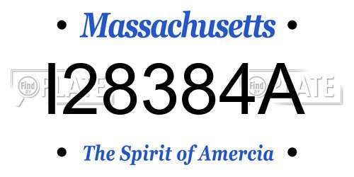 I28384A Massachusetts License Plate