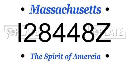I28448Z Massachusetts License Plate