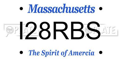 I28RBS Massachusetts License Plate