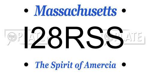 I28RSS Massachusetts License Plate