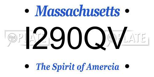 I290QV Massachusetts License Plate
