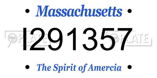 I291357 Massachusetts License Plate