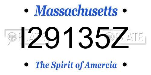 I29135Z Massachusetts License Plate
