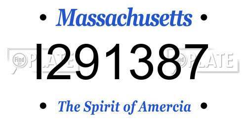 I291387 Massachusetts License Plate