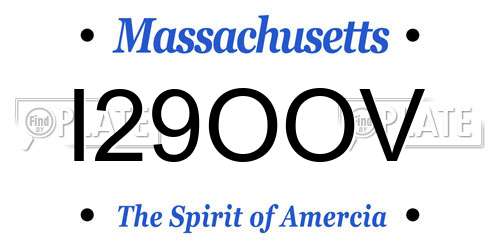 I29OOV Massachusetts License Plate