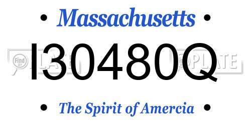 I30480Q Massachusetts License Plate