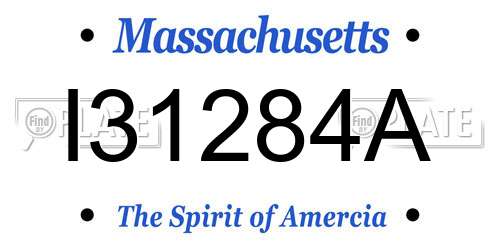 I31284A Massachusetts License Plate