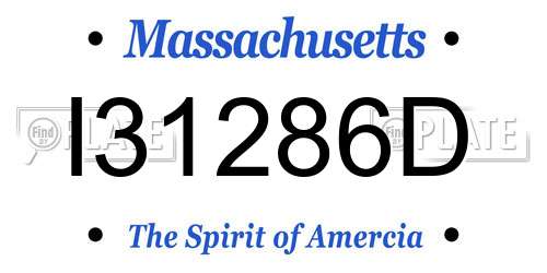 I31286D Massachusetts License Plate