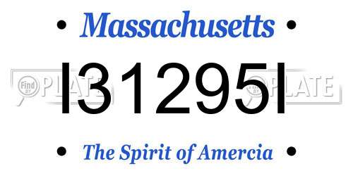 I31295I Massachusetts License Plate