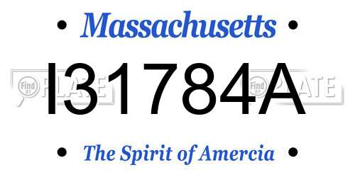 I31784A Massachusetts License Plate