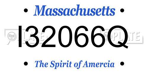 I32066Q Massachusetts License Plate