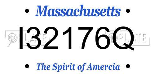I32176Q Massachusetts License Plate
