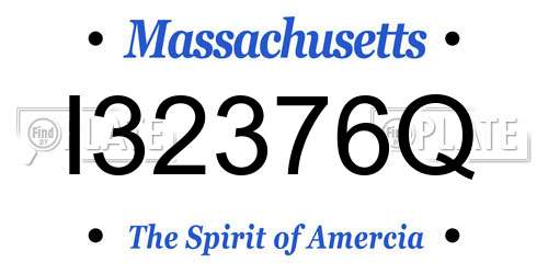 I32376Q Massachusetts License Plate