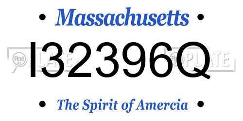 I32396Q Massachusetts License Plate