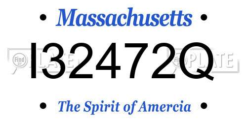 I32472Q Massachusetts License Plate