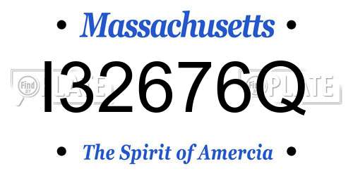 I32676Q Massachusetts License Plate