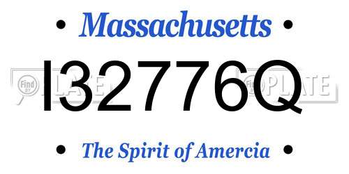 I32776Q Massachusetts License Plate