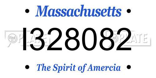 I328082 Massachusetts License Plate