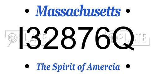 I32876Q Massachusetts License Plate