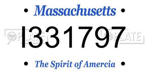 I331797 Massachusetts License Plate