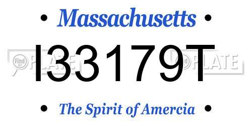 I33179T Massachusetts License Plate