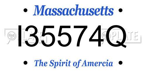 I35574Q Massachusetts License Plate