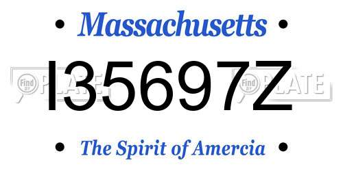 I35697Z Massachusetts License Plate