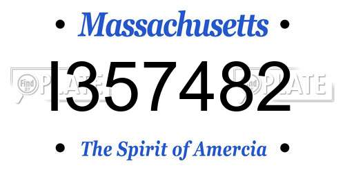 I357482 Massachusetts License Plate