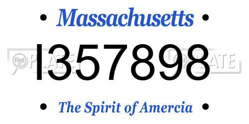 I357898 Massachusetts License Plate