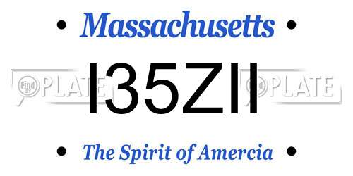 I35ZII Massachusetts License Plate