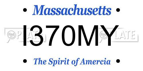 I370MY Massachusetts License Plate
