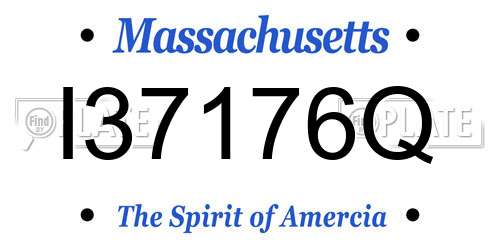 I37176Q Massachusetts License Plate