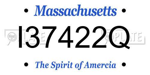 I37422Q Massachusetts License Plate