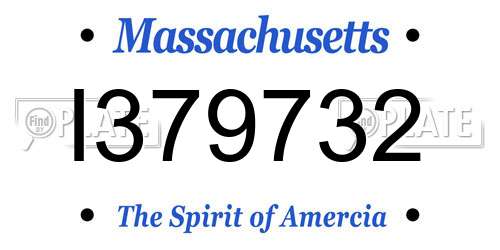 I379732 Massachusetts License Plate