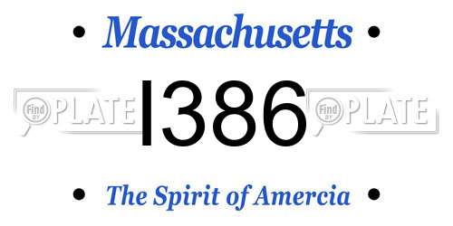 I386 Massachusetts License Plate