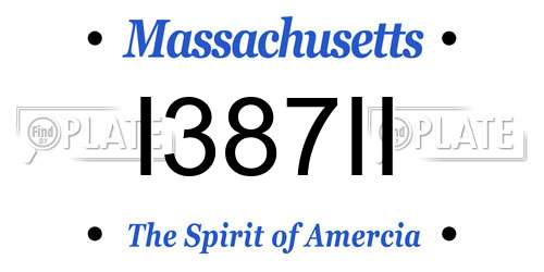 I387II Massachusetts License Plate