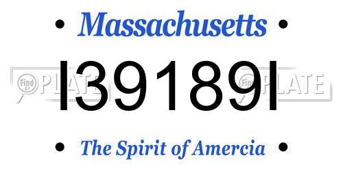 I39189I Massachusetts License Plate