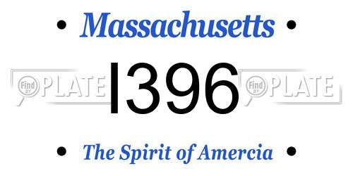 I396 Massachusetts License Plate