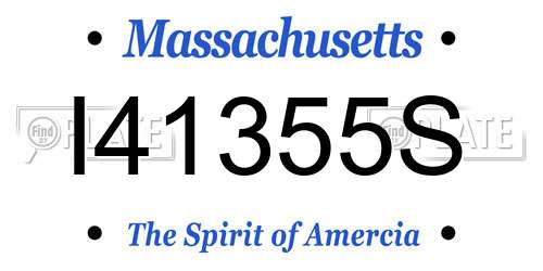 I41355S Massachusetts License Plate