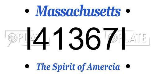 I41367I Massachusetts License Plate