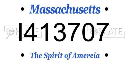 I413707 Massachusetts License Plate