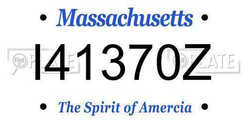 I41370Z Massachusetts License Plate