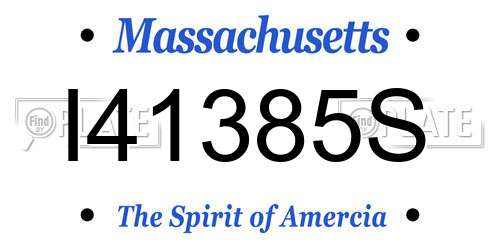 I41385S Massachusetts License Plate